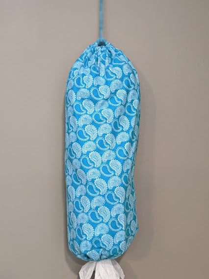 Grocery Bag Holder - Turquoise Paisley