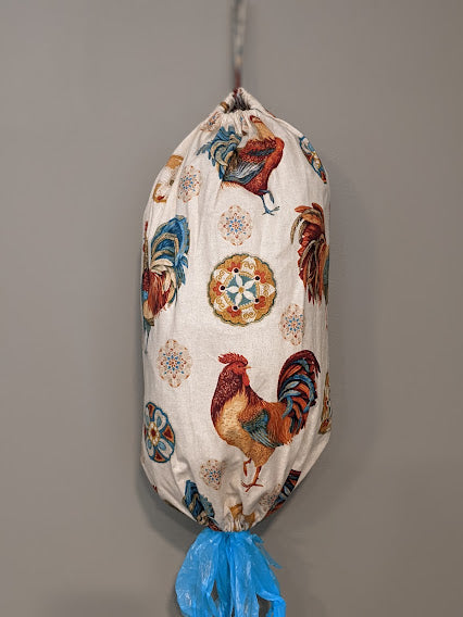 Grocery Bag Holder - Roosters