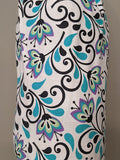 Grocery Bag Holder - Teal Flowers