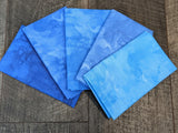 Cloth Napkin Set - Gradient Blue Tie Dye Theme