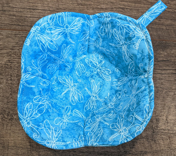 Reversible Bowl Koozie - Turquoise Dragonflies