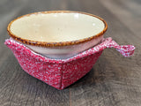 Reversible Bowl Koozie - Red Flowers