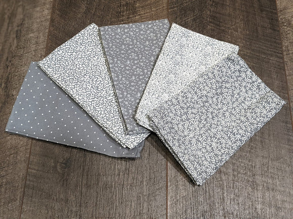 Cloth Napkin Set - Grey Motif Theme