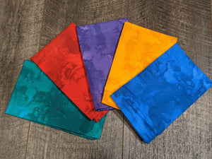 Cloth Napkin Set - Jewel Tone Tie Dye Theme