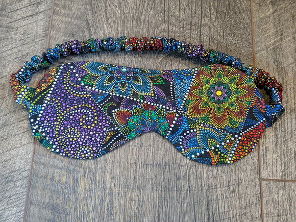 Sleep Eye Mask - Dot Matrix Flowers