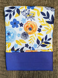 16x16 Throw Pillow Cover - Blue & Yellow Spring