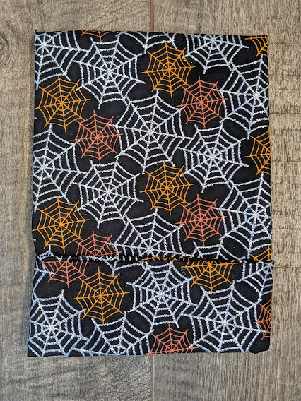 18x18 Throw Pillow Cover - Halloween Glitter Webs