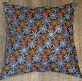 18x18 Throw Pillow Cover - Halloween Glitter Webs