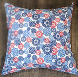 18x18 Throw Pillow Cover - Red White & Blue