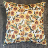 18x18 Throw Pillow Cover - Sunflowers