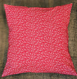 14x14 Throw Pillow Cover - Red Floral