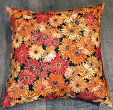 16x16 Throw Pillow Cover - Fall Flowers