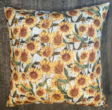 18x18 Throw Pillow Cover - Sunflowers