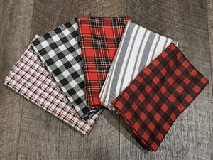 Cloth Napkin Set - Flannel Plaid Theme